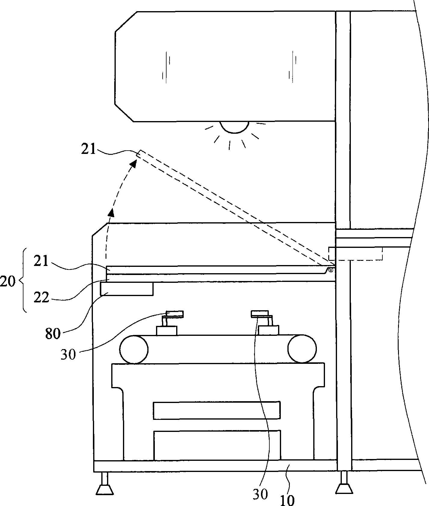 Double-faced exposure architecture and double-faced exposure method of printed circuit board