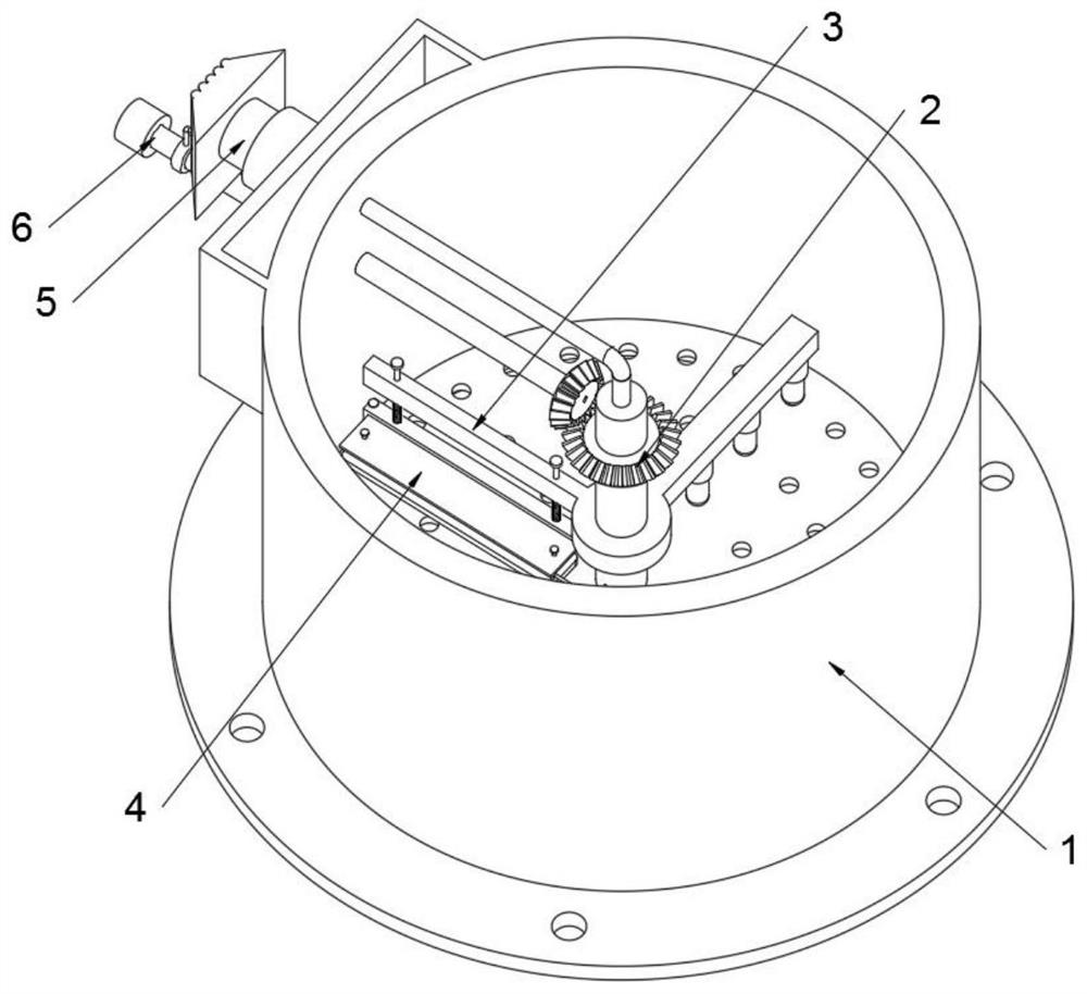 Driving rotary sludge scraping device of filtered sludge treatment system