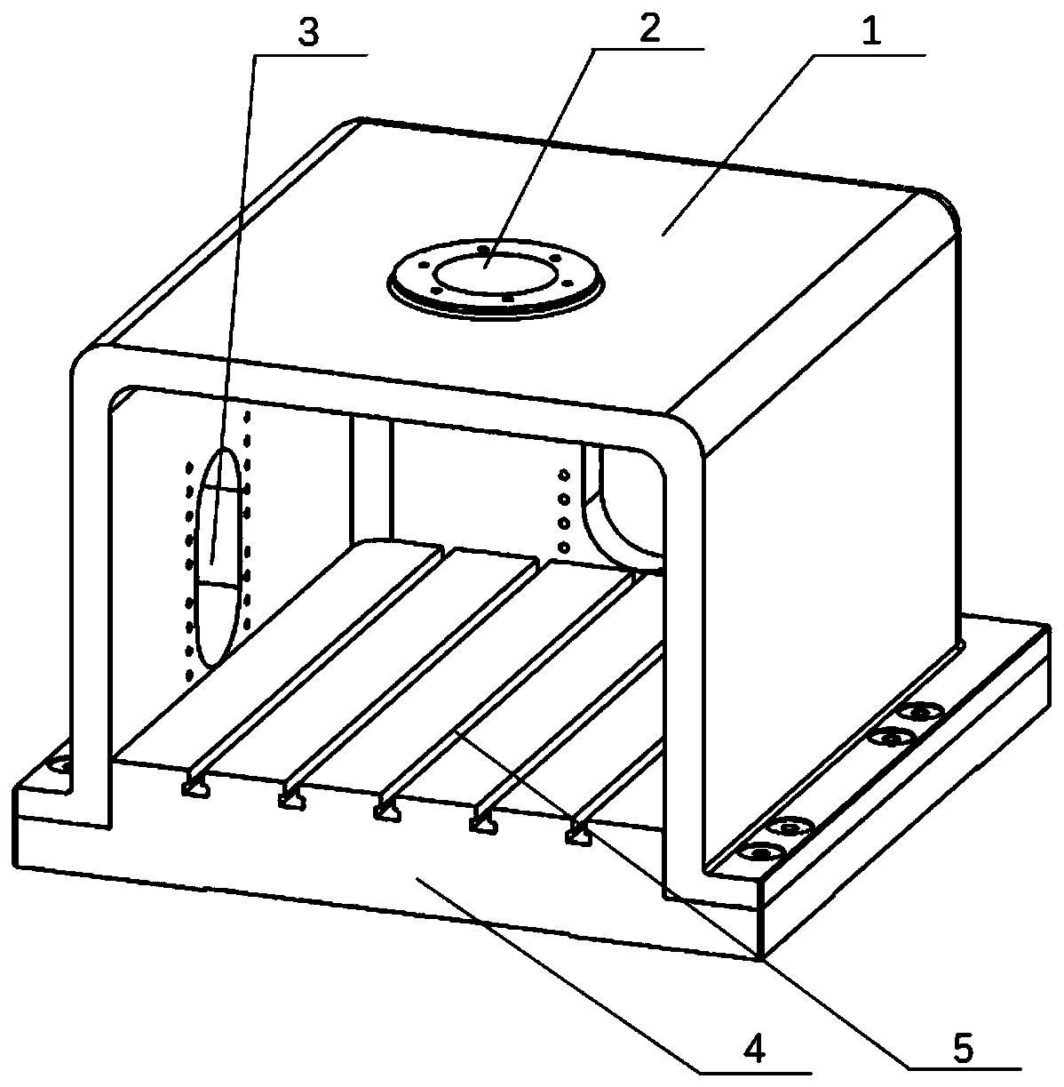 Measuring device and method for measuring three-way rigidity of foot support of different specifications