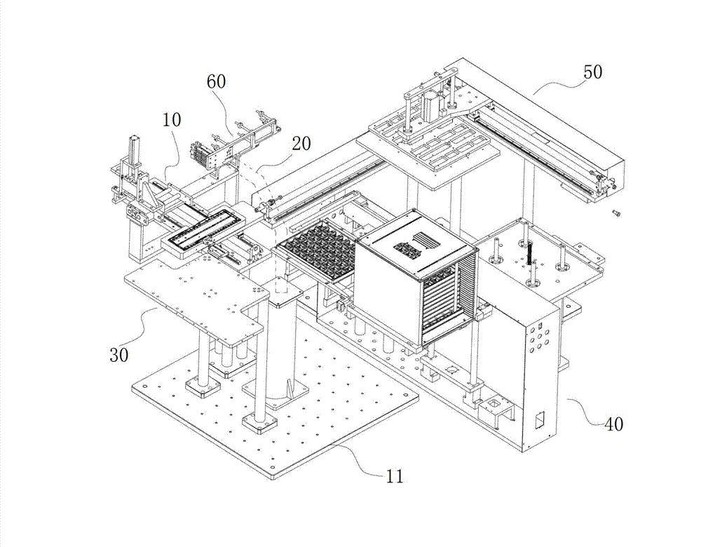 Feeding device of flexible printed circuit (FPC) board and keyboard base plate automated assembly system