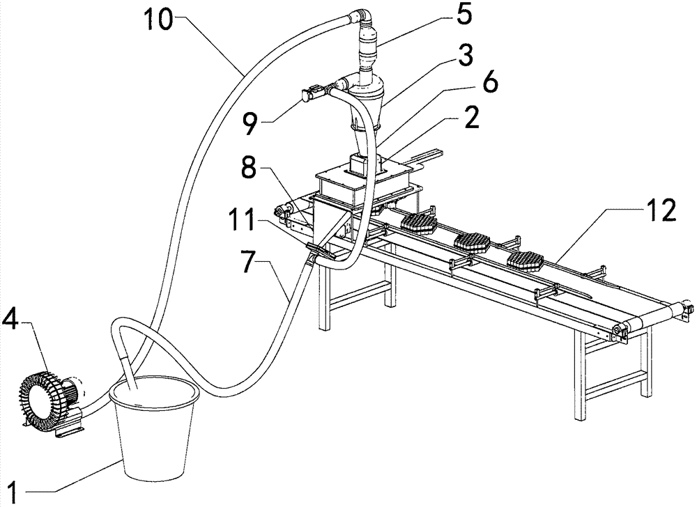 Novel firework inner barrel bright bead filling machine