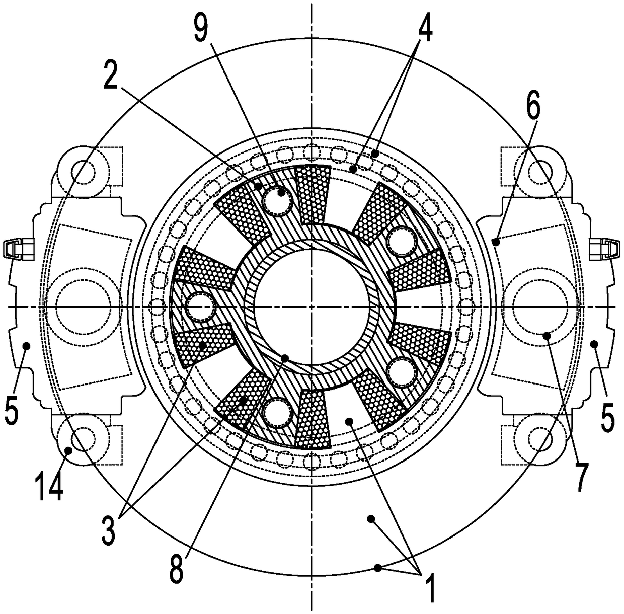 Disc double brake mechanism and brake system