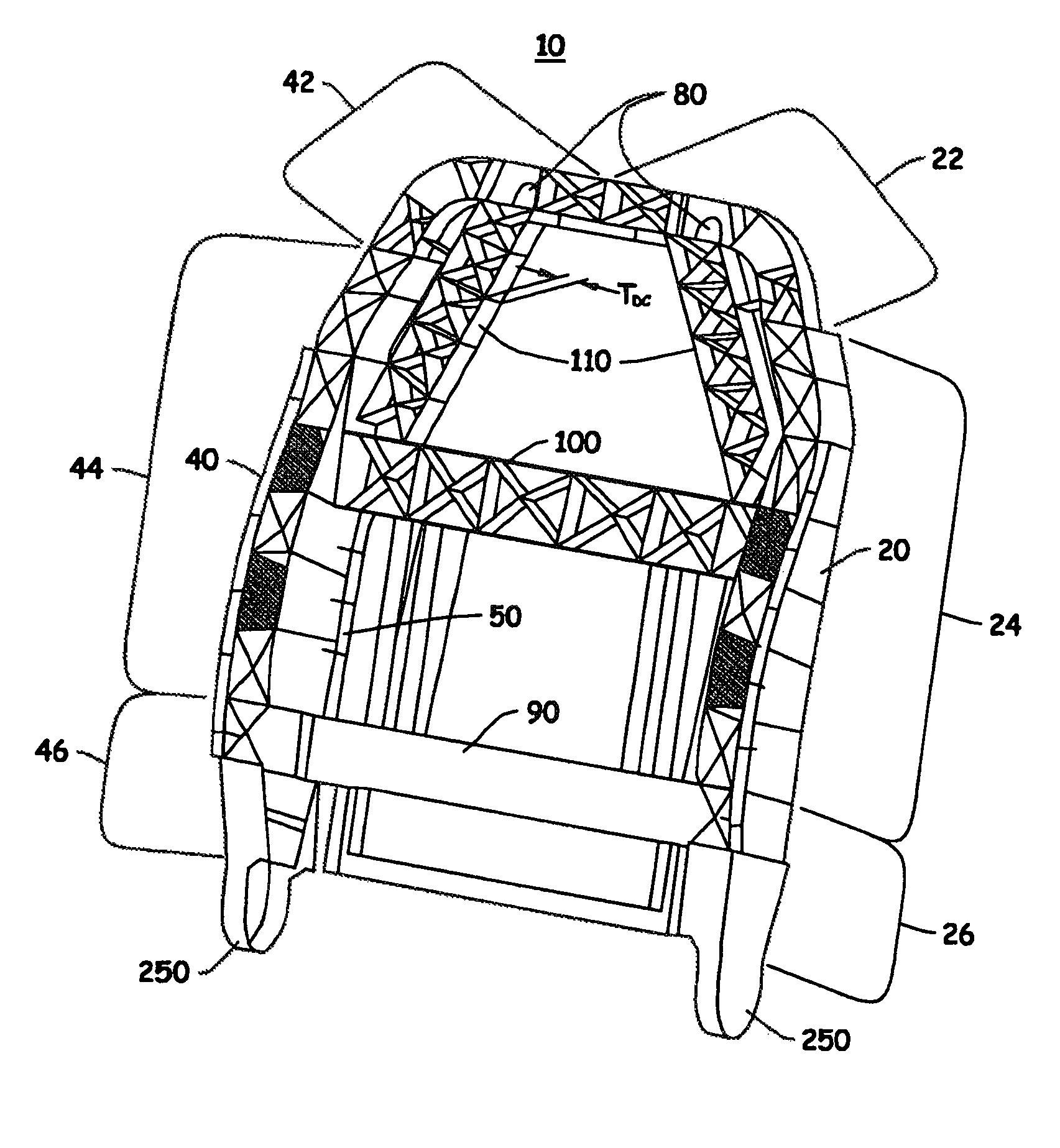 Vehicular seat back assembly