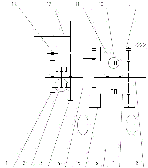 Continuous power infinitely variable speed transmission mechanism