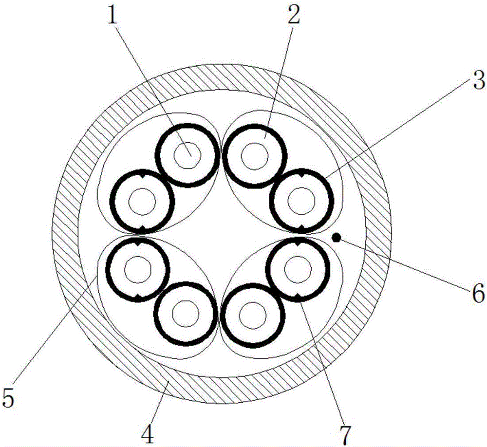 Insulated core wire, high-fire-retardant data cable and processing craft thereof