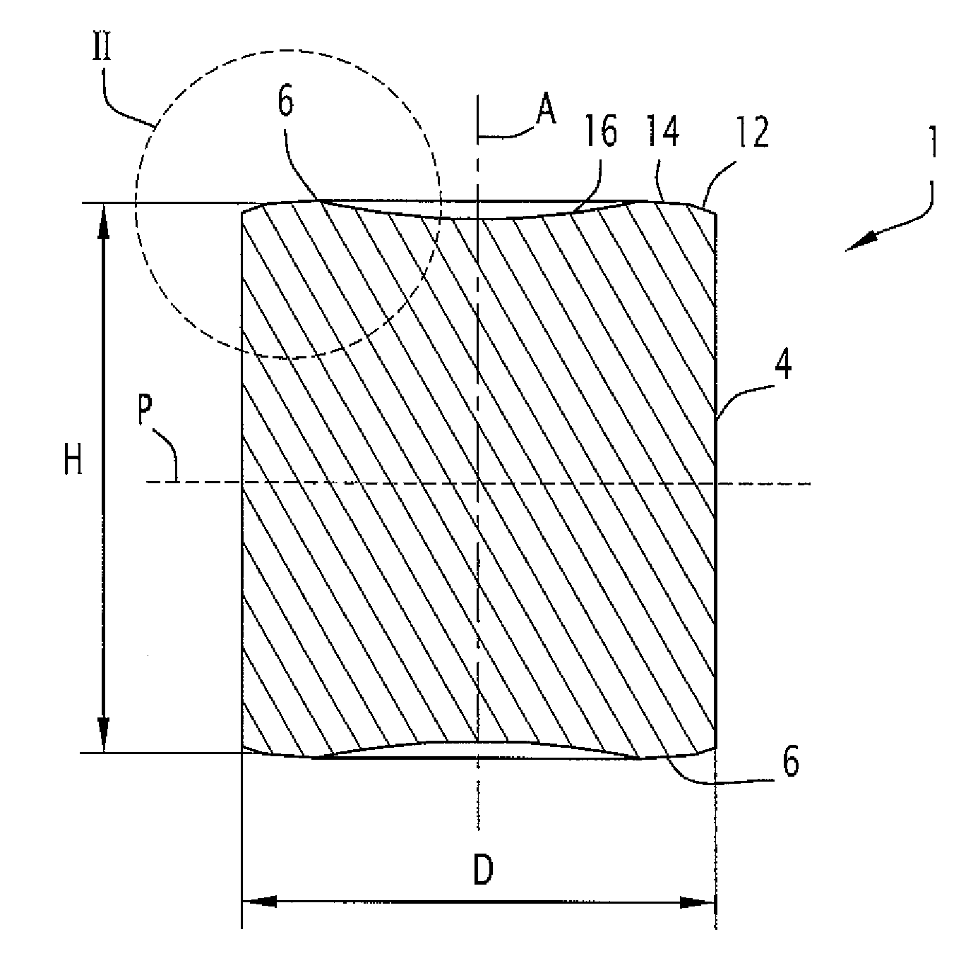 Nuclear reactor green and sintered fuel pellets, corresponding fuel rod and fuel assembly