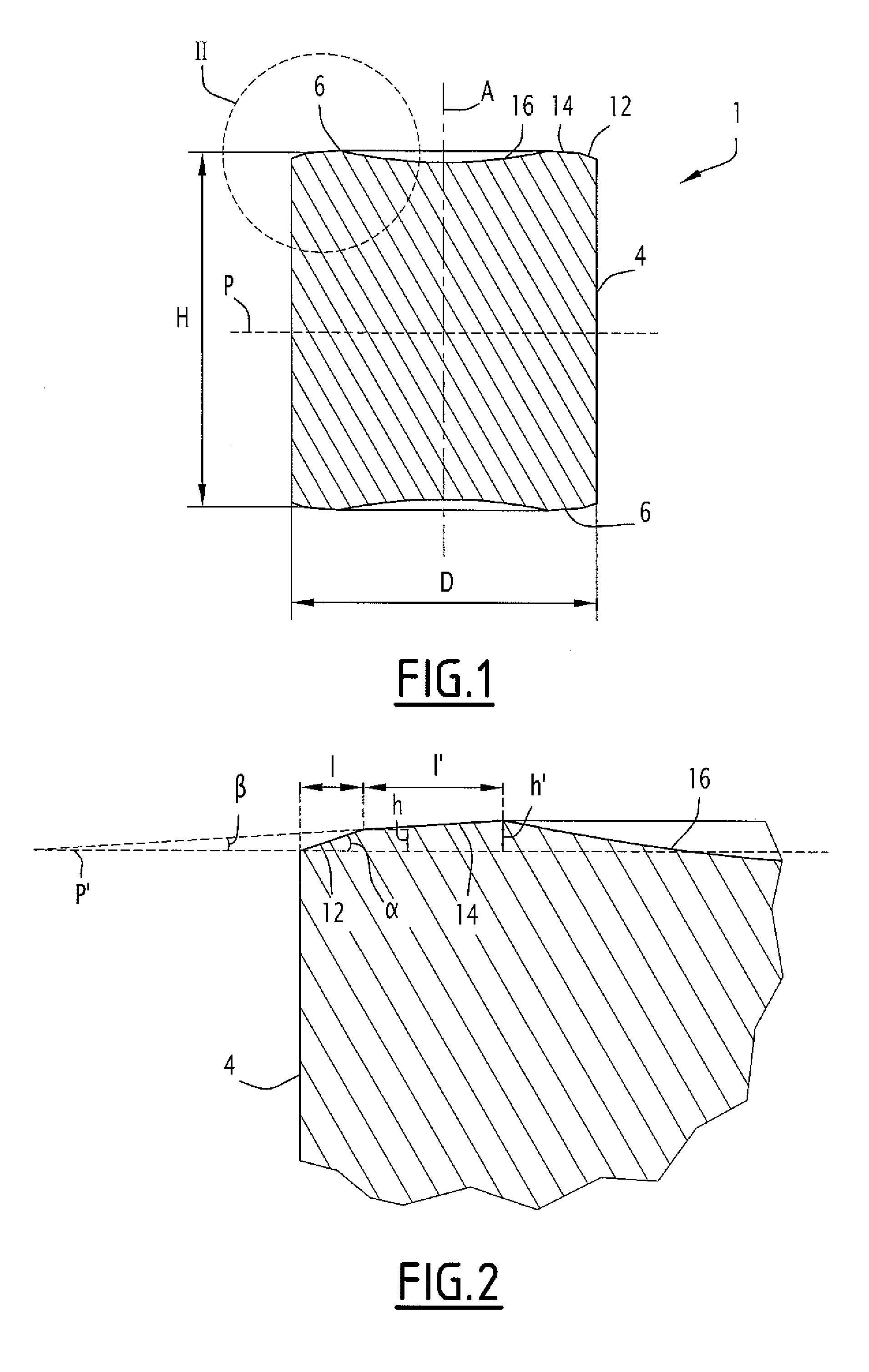 Nuclear reactor green and sintered fuel pellets, corresponding fuel rod and fuel assembly