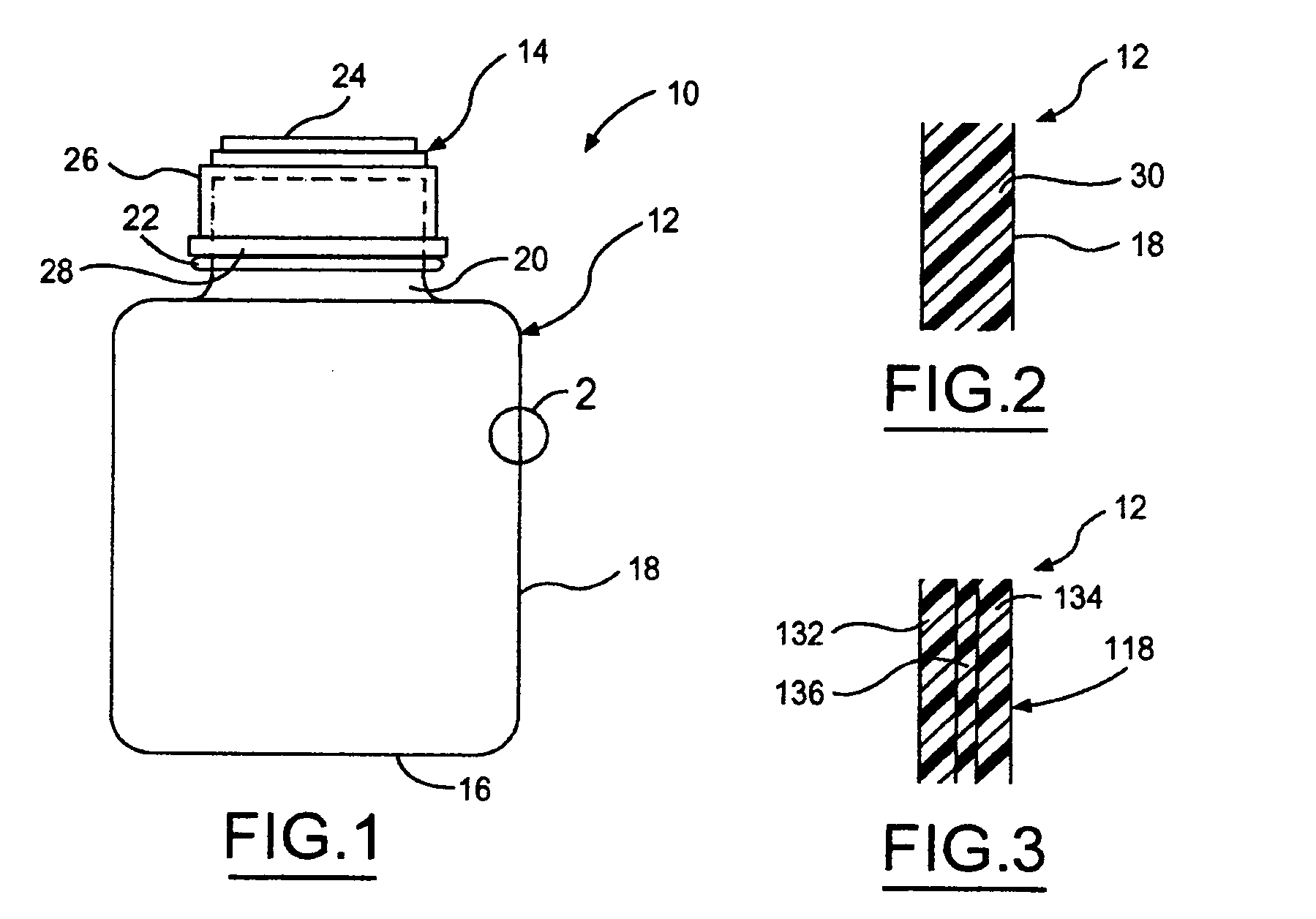 Plastic packaging having a marker material