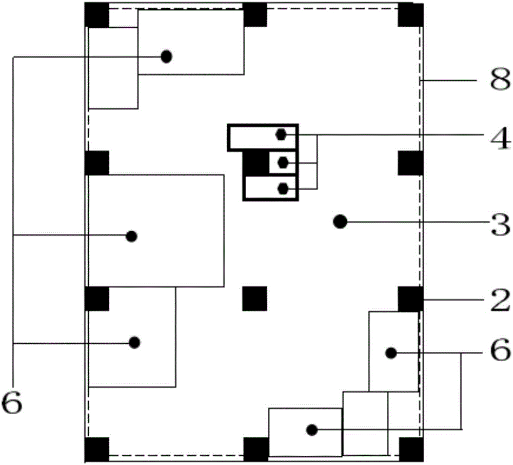 Laminated courtyard-type building