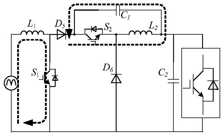 Small-capacitance power converter and power grid side electric energy quality control working method and bus voltage suppression control method thereof