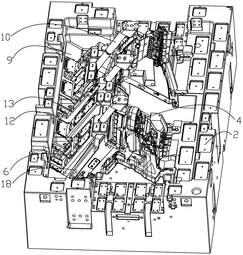 Car instrument bracket core pulling mechanism