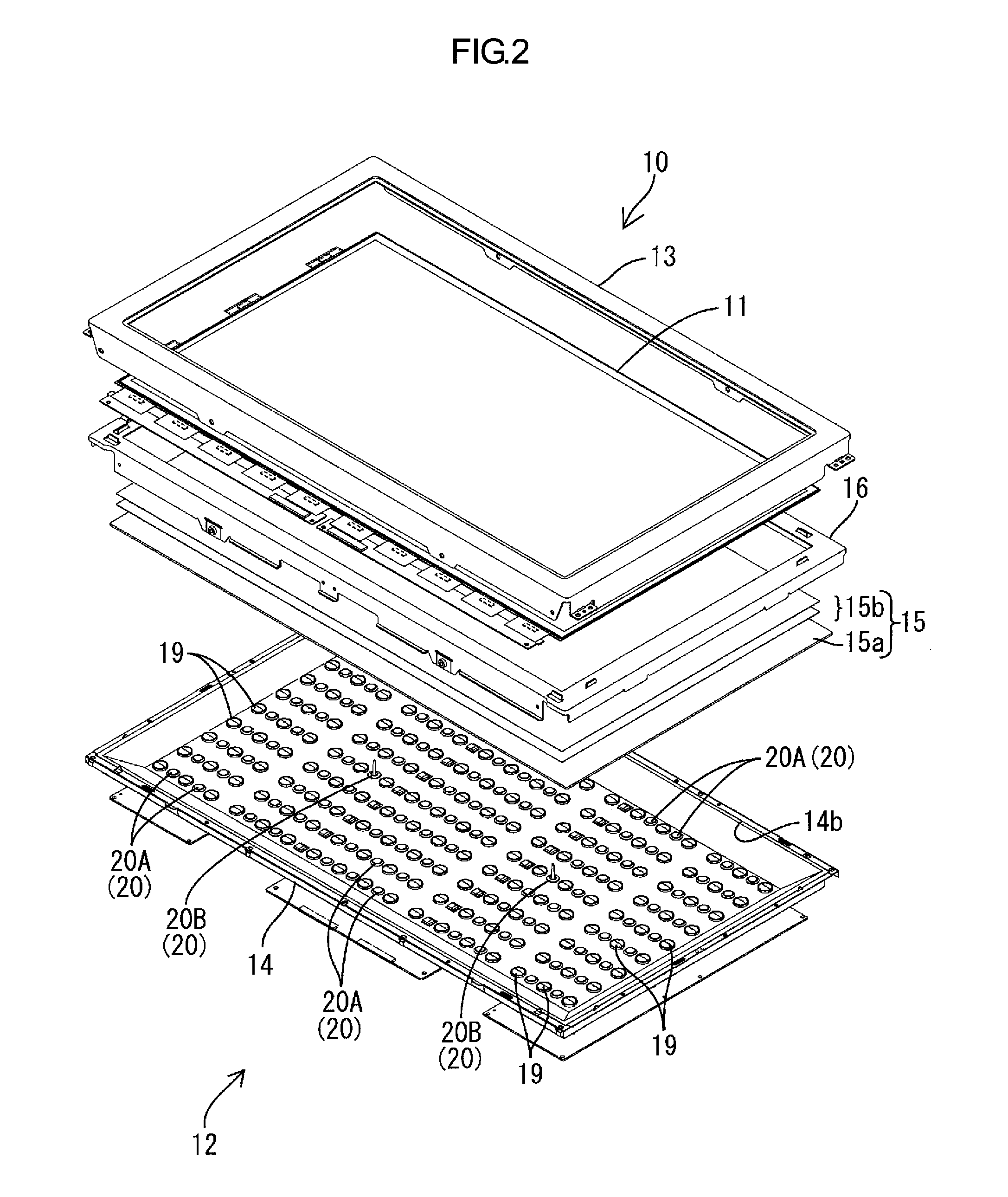 Lighting device, display device and television receiver