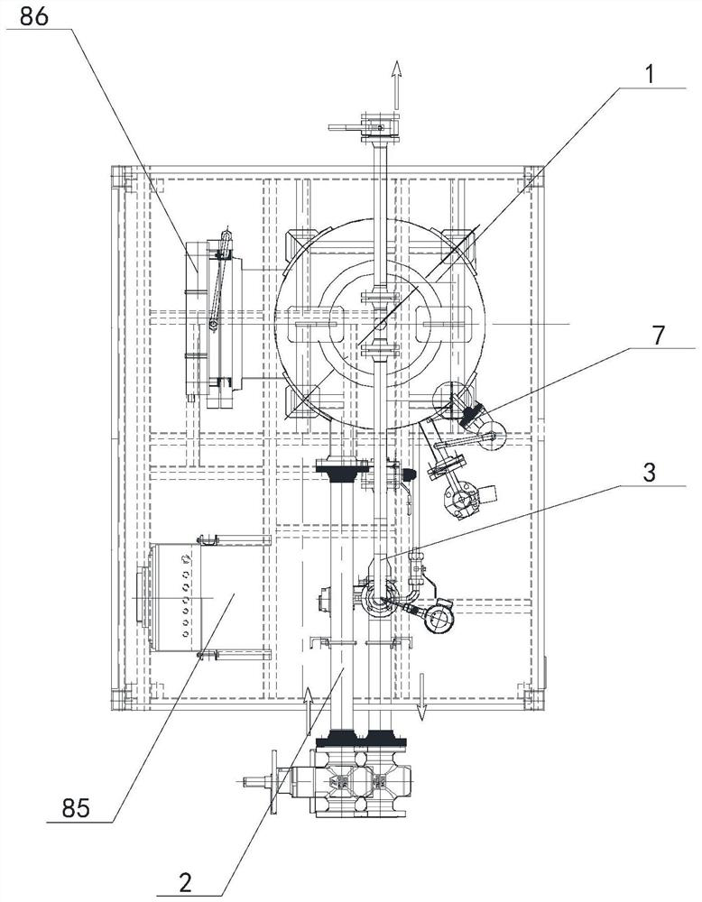 Oil-gas multi-phase separation continuous metering device