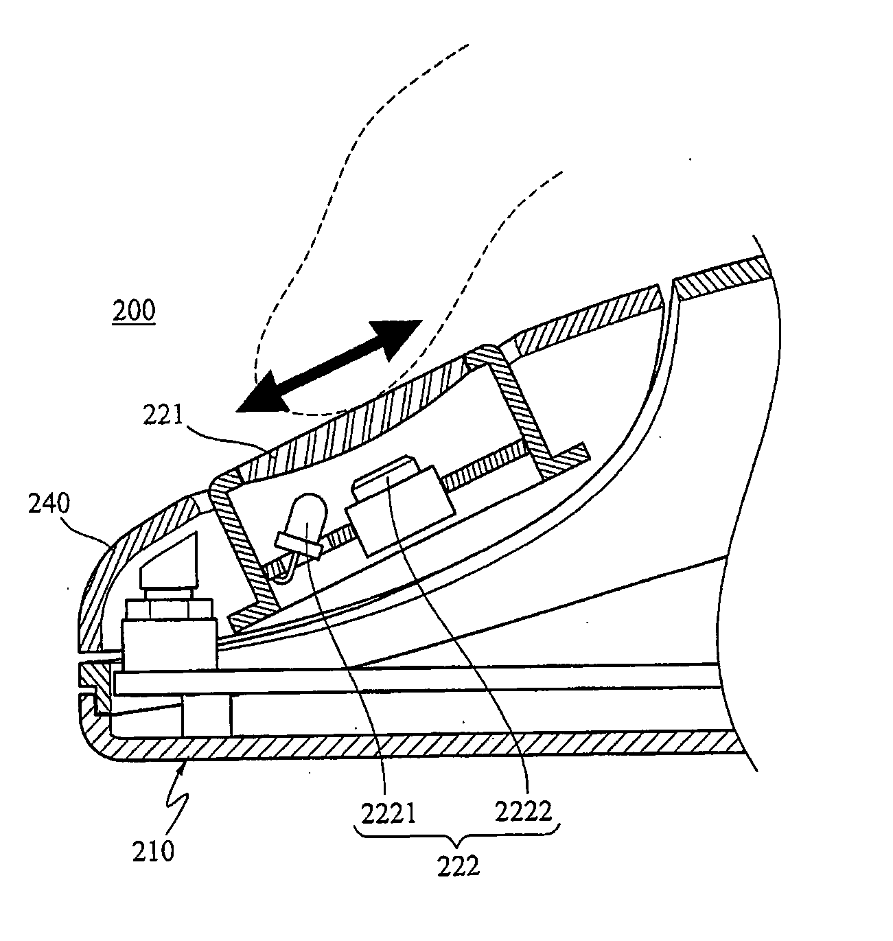 Computer input device for automaticall scrolling