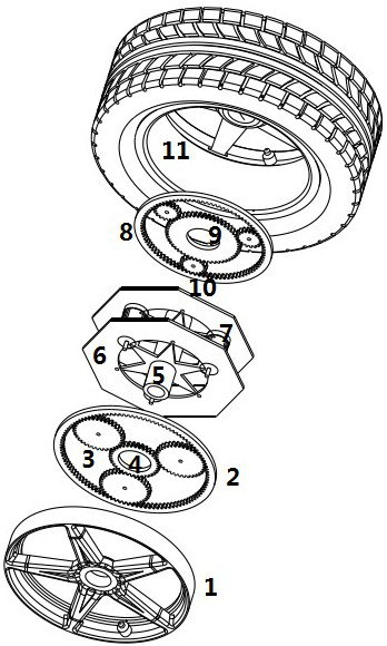 Dual-star-wheel variable-speed energy storage anti-locking transmission mechanism