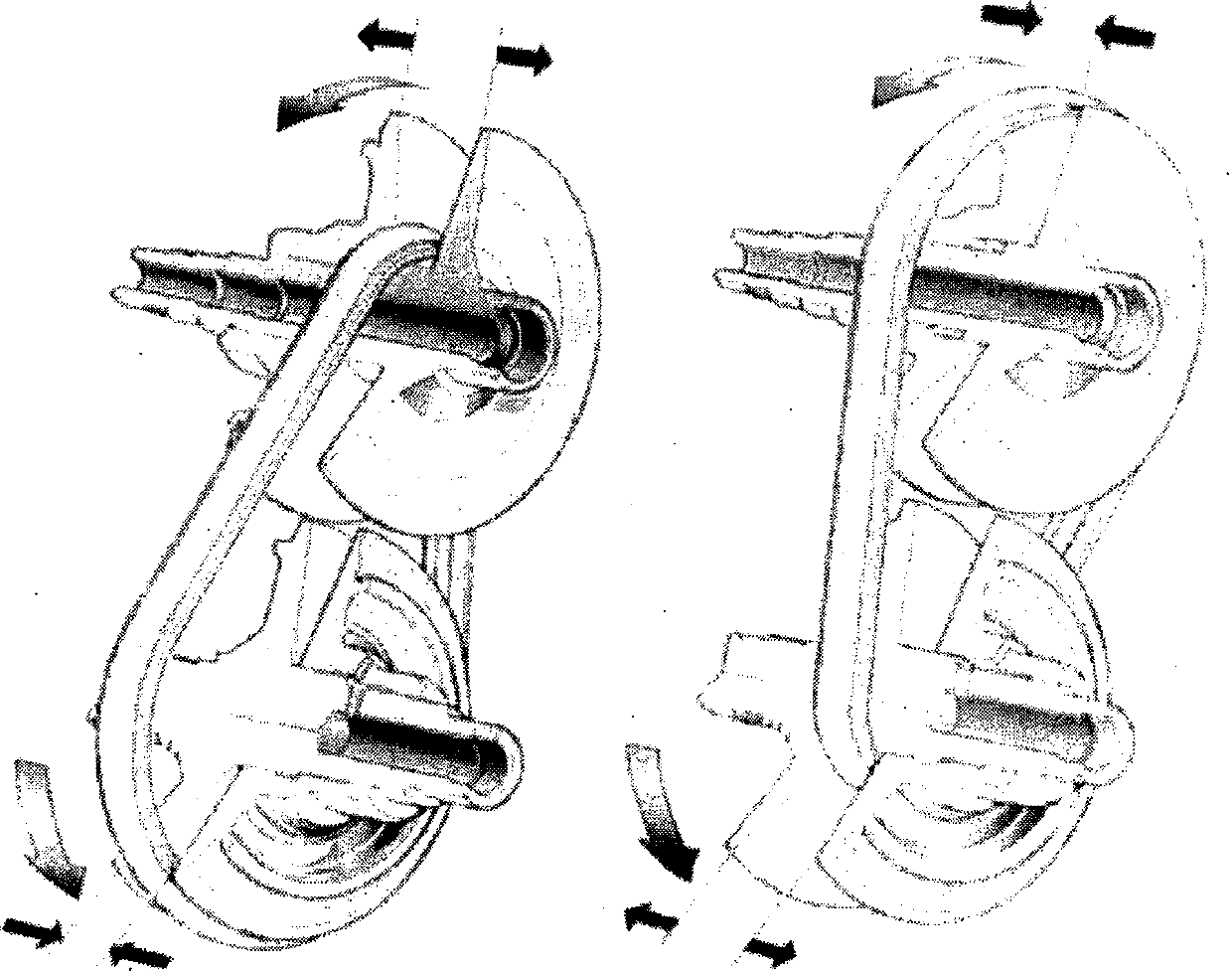 Chained infinitely variable speed transmission gear