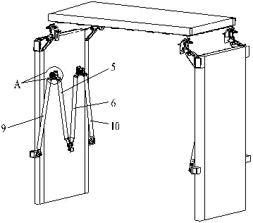 A solar wing/antenna expandable support truss and its assembly adjustment method