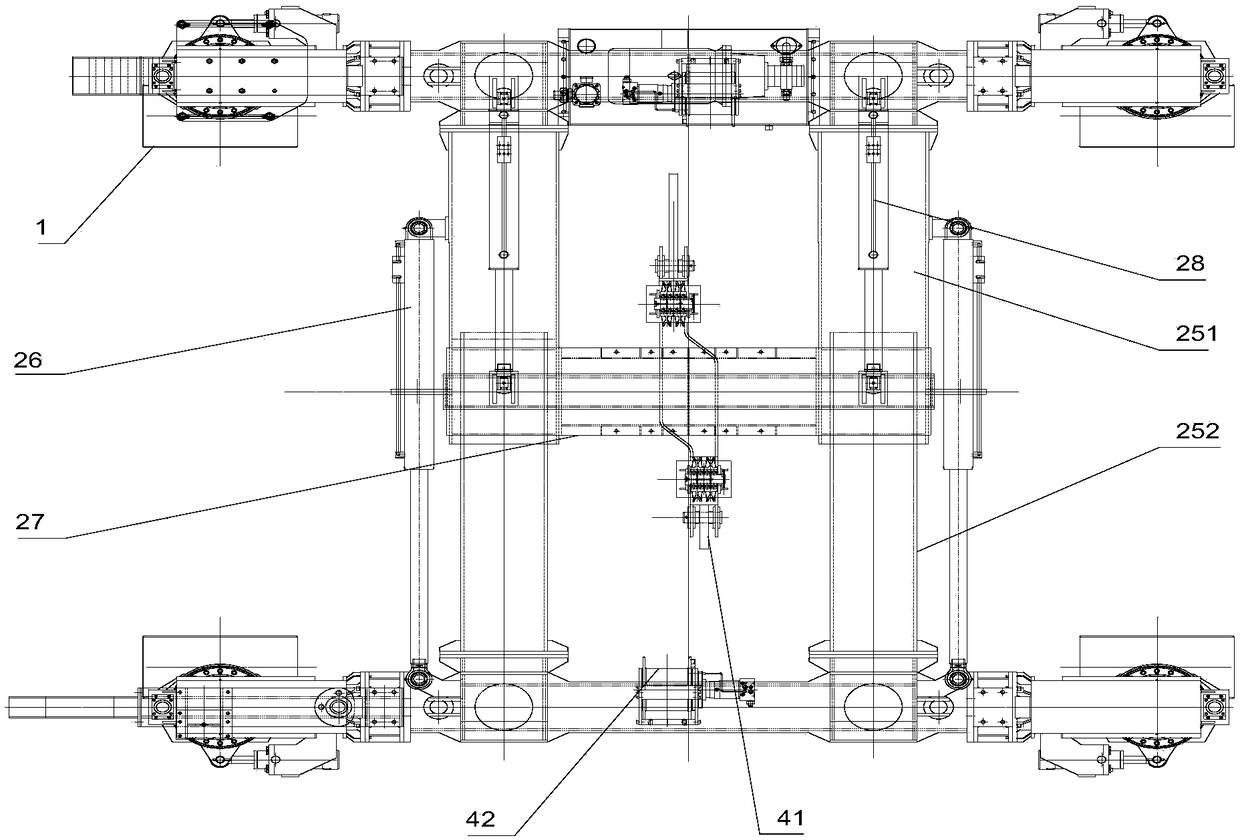 Tire type tunnel track laying crane and construction method