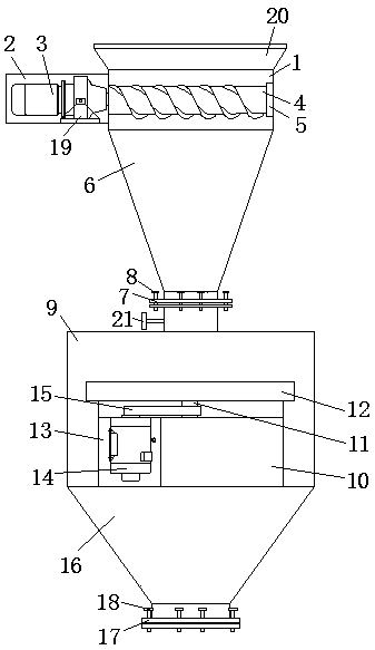 Quantitative feeder weighing device