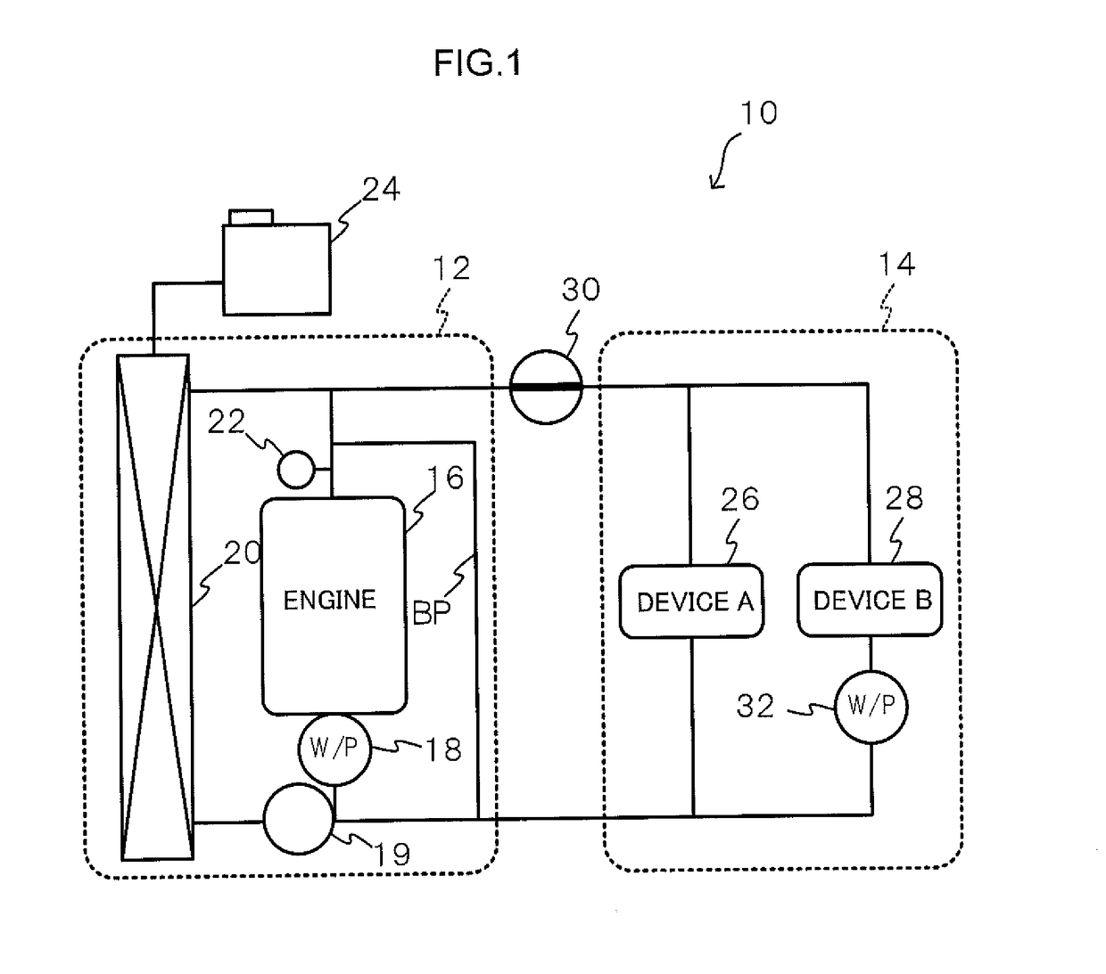 Engine cooling device for vehicle