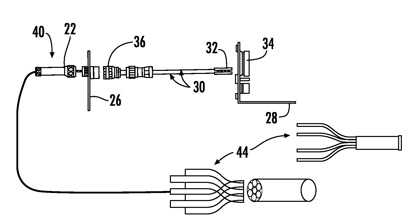 Optical fiber interface system and connector