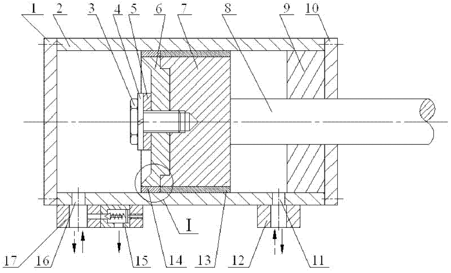 Gap seal hydraulic cylinder based on deformable piston ring