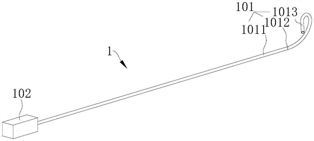 Self-adaptive guiding device and transcatheter treatment system