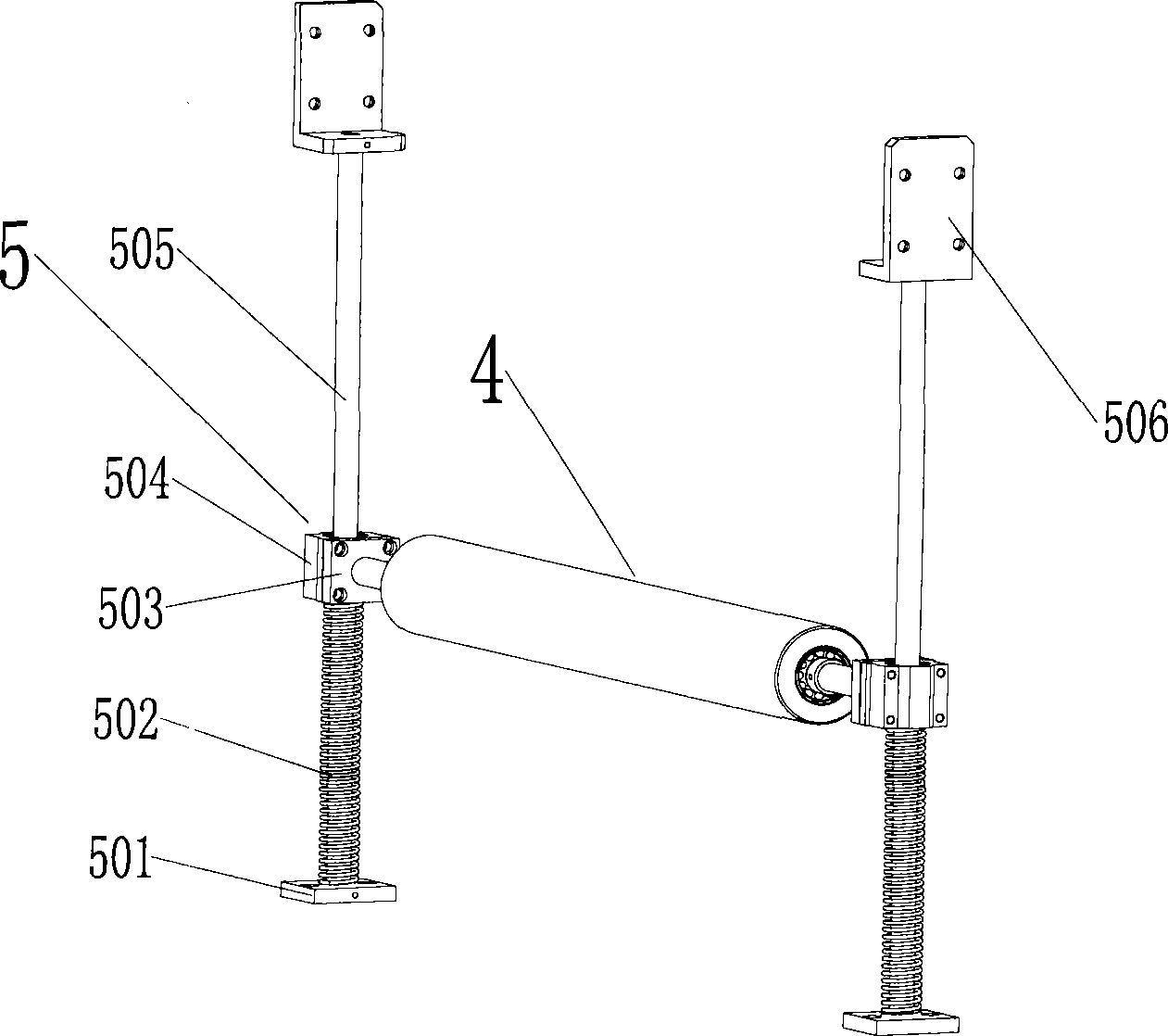 Coiled material conveying tensioning device