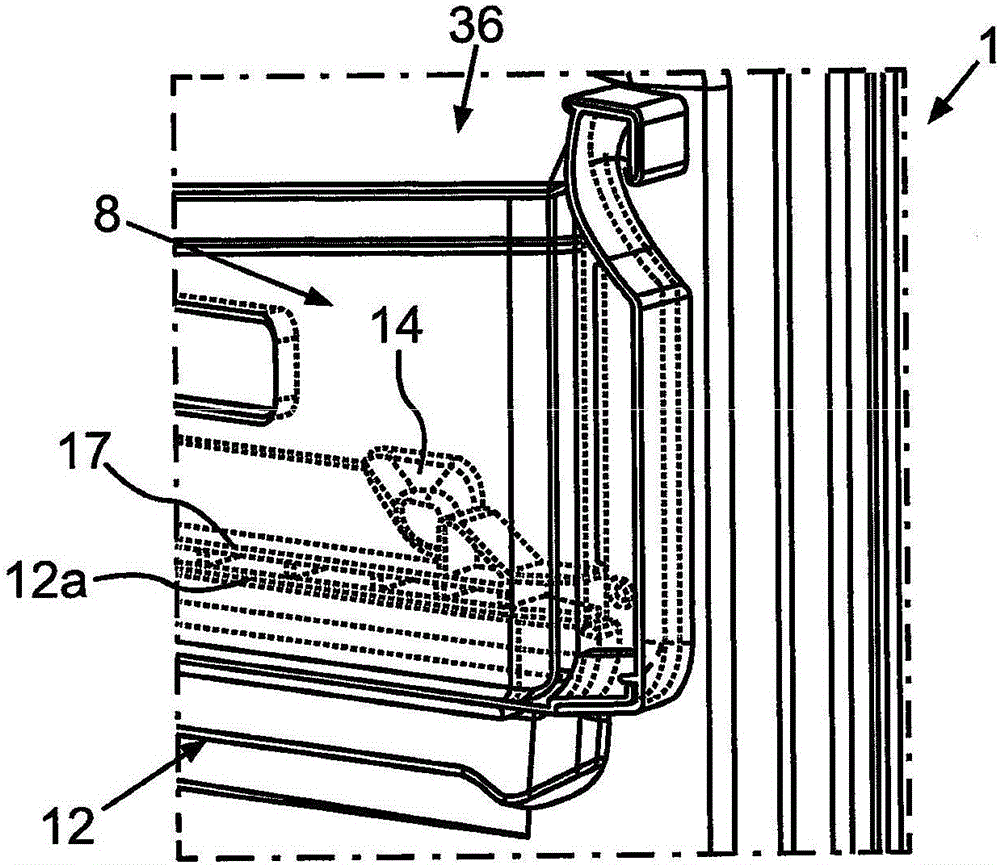 Household refrigerator and method for producing and fitting a household refrigerator