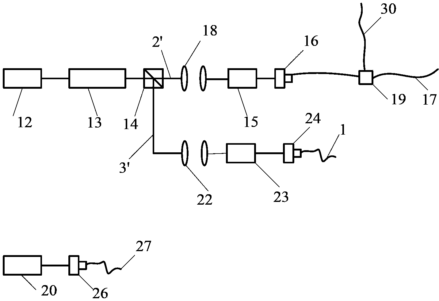 Continuous cold-atomic-beam generating device capable of modulating frequency and amplitude