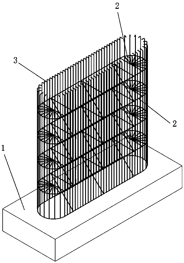 Construction method and steel bar skeleton for bridge pier pier body reinforcement