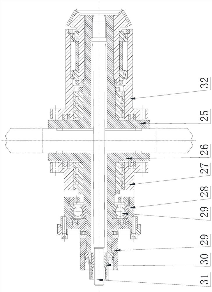 Single-shaft transmission roller detachable three-high mill