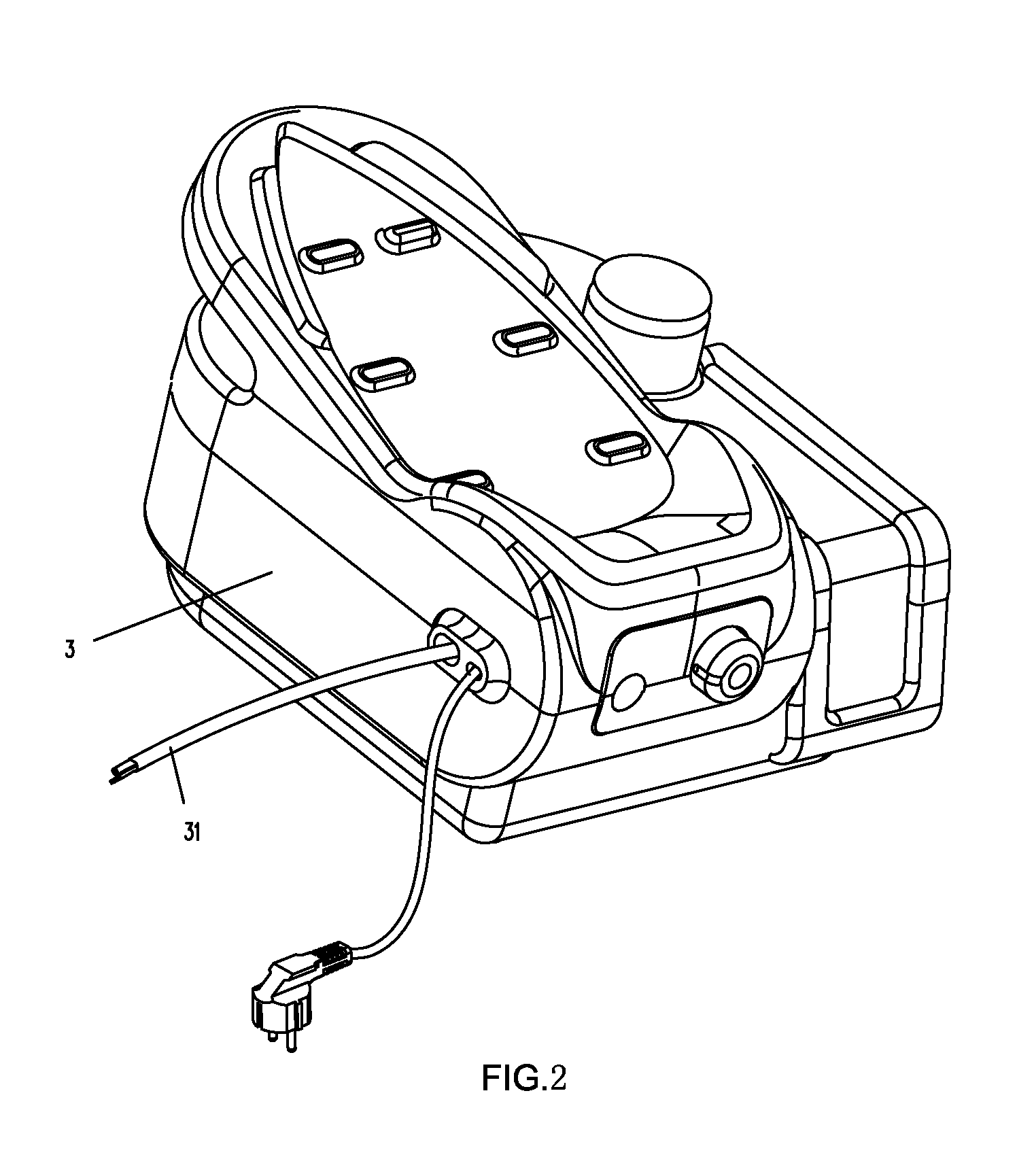 Steam supply mechanism for boiler iron and boiler iron