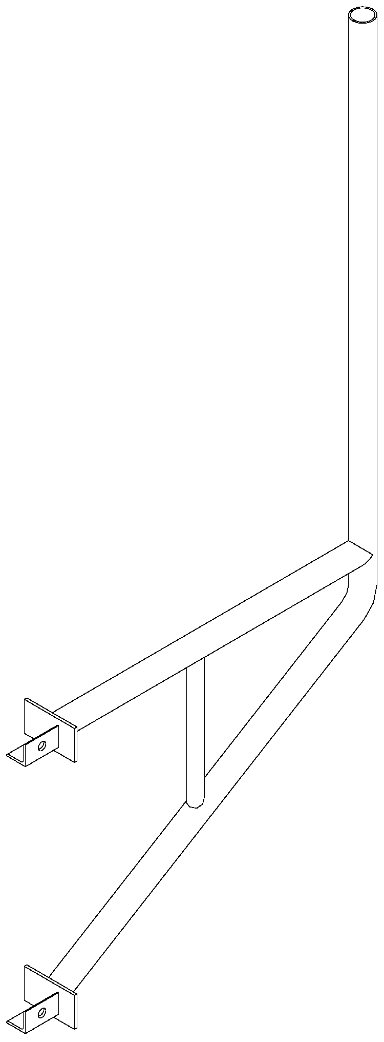 Cantilever formwork for concrete construction and construction method thereof