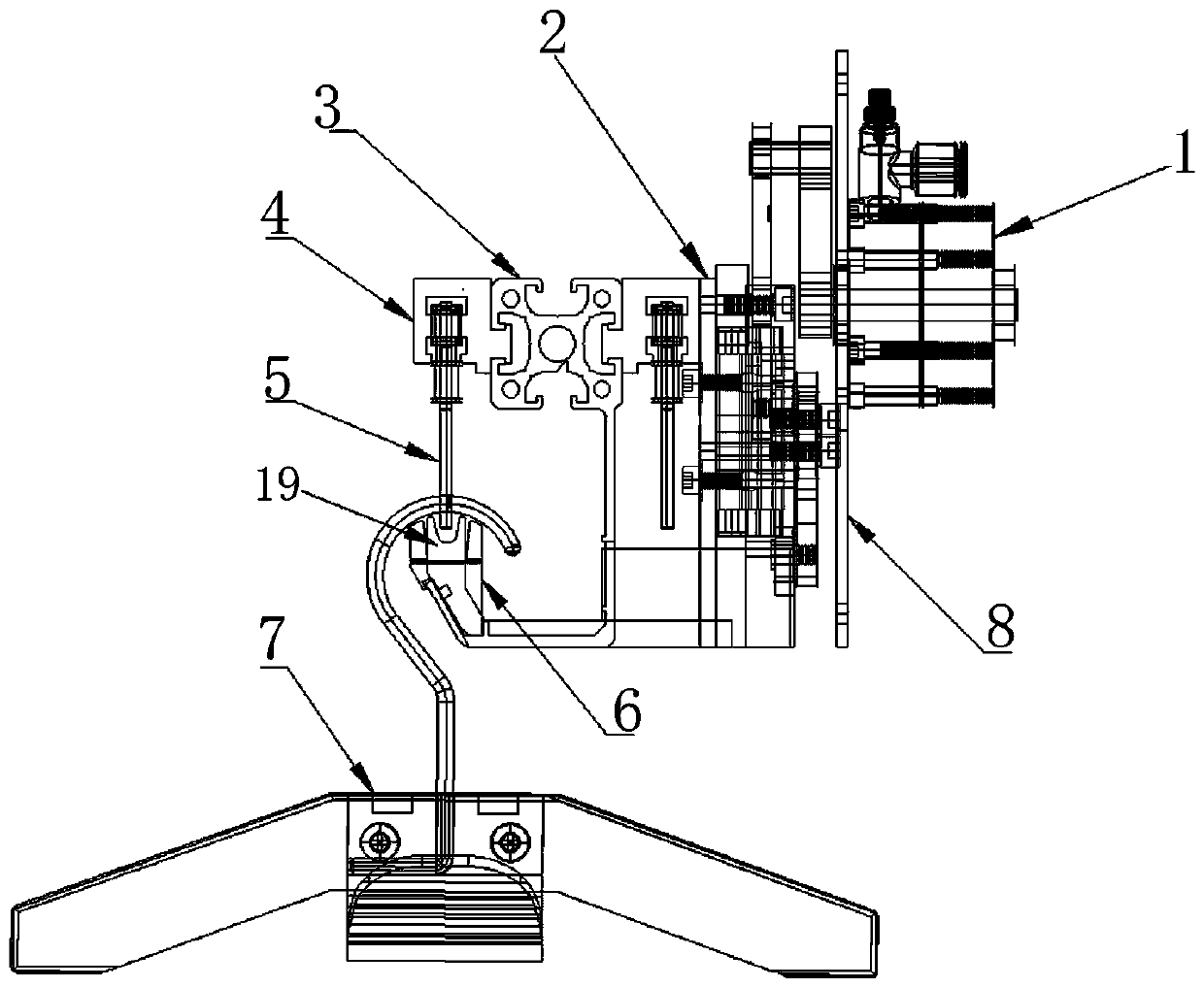 Needle conveyor line waiting device