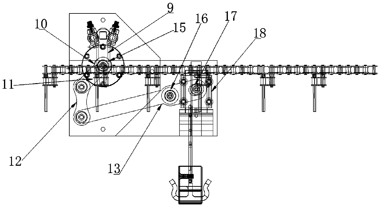 Needle conveyor line waiting device