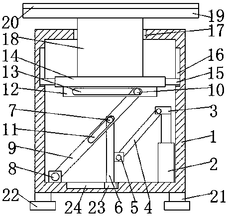 Computer table with adjustable height