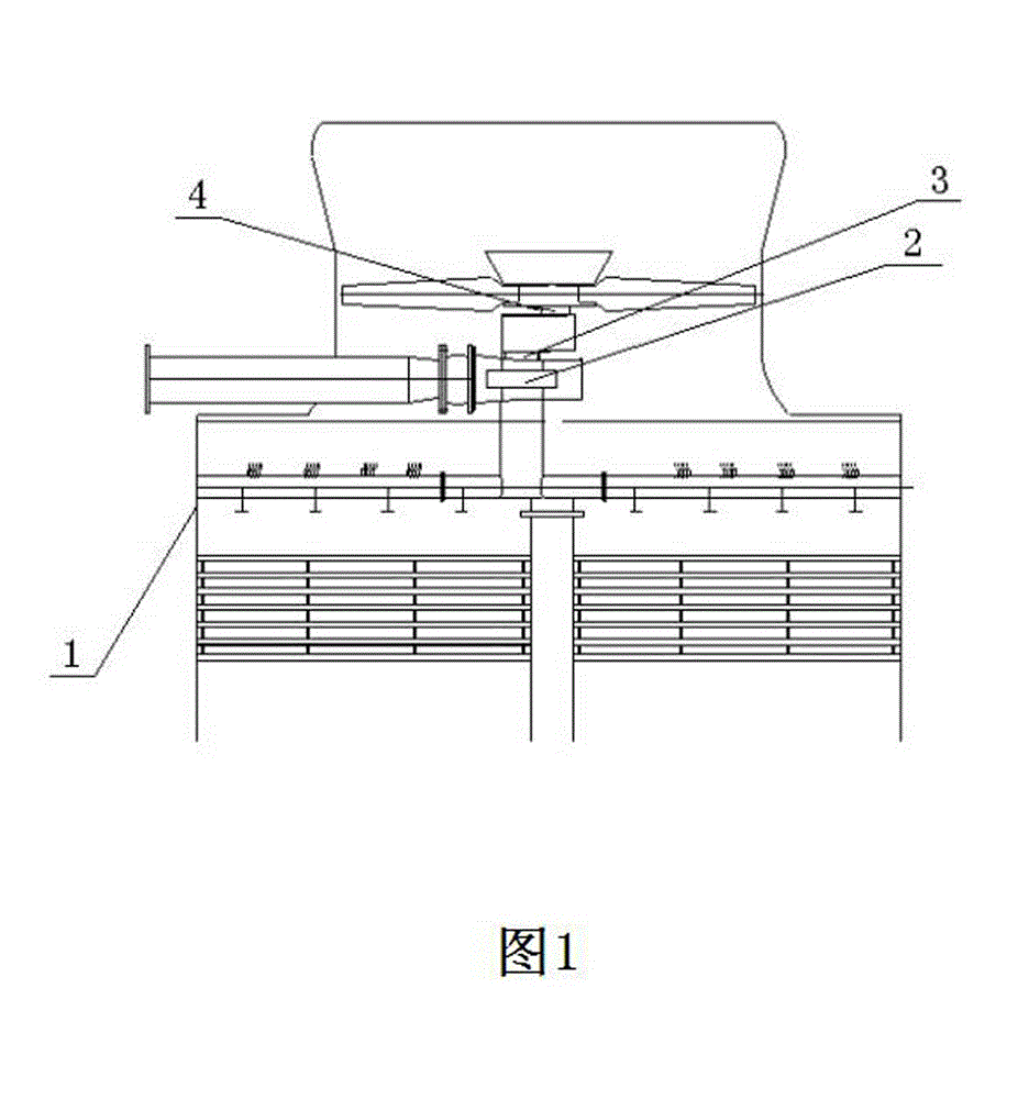 Reverse blowing ice melting type water energy recycling cooling tower