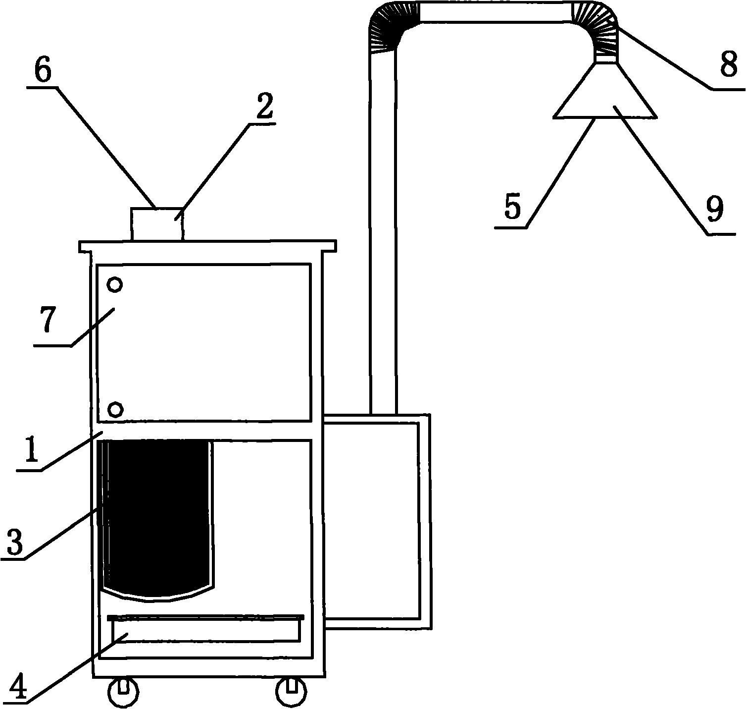 Filtering cylinder type dust-removing purification machine