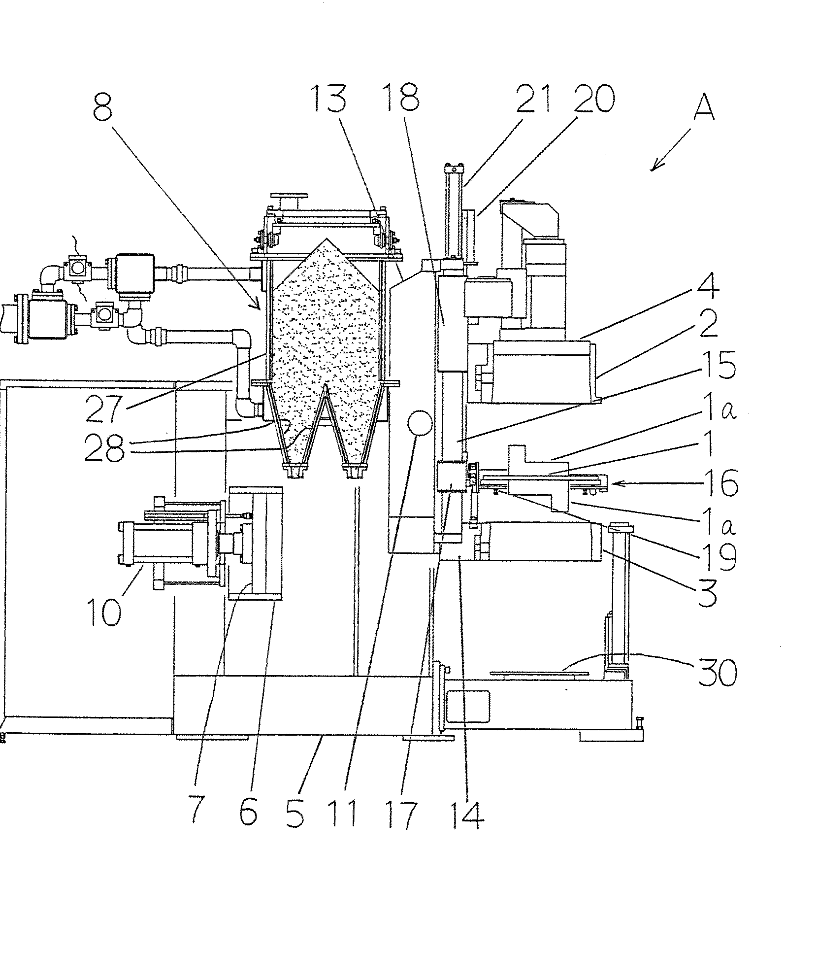 A core-setting apparatus used for a molding apparatus and a method for setting a core