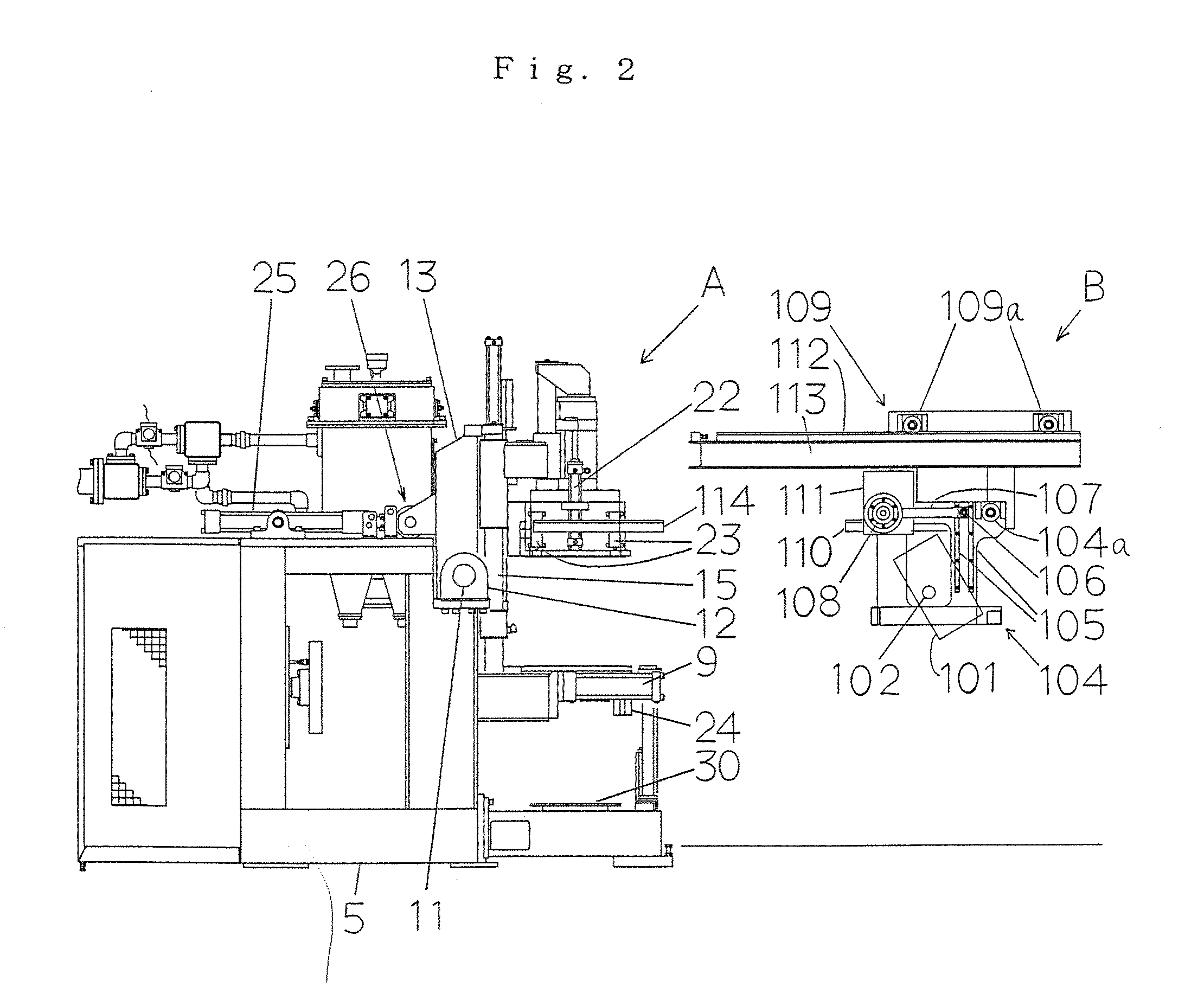 A core-setting apparatus used for a molding apparatus and a method for setting a core