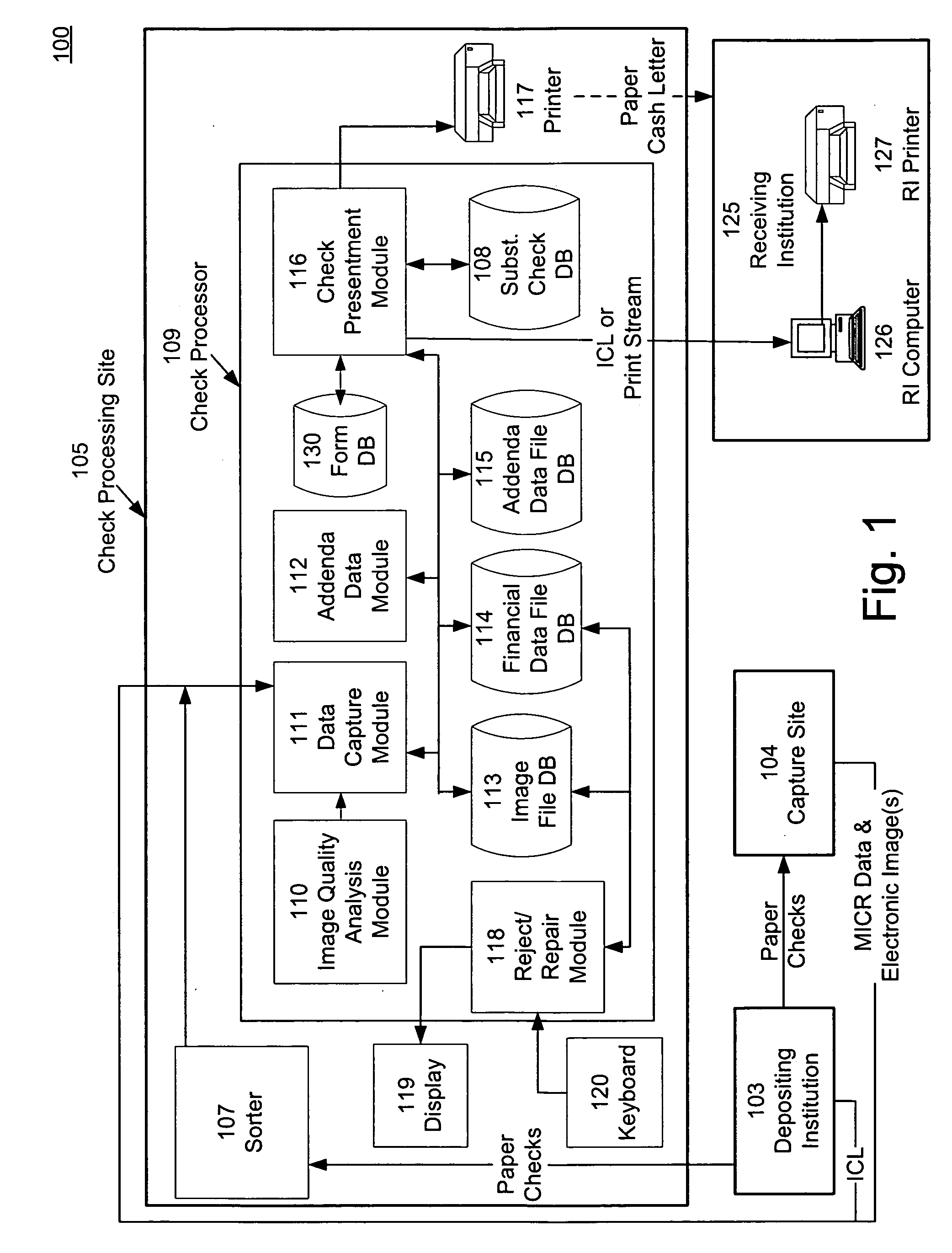 Expanded mass data sets for electronic check processing