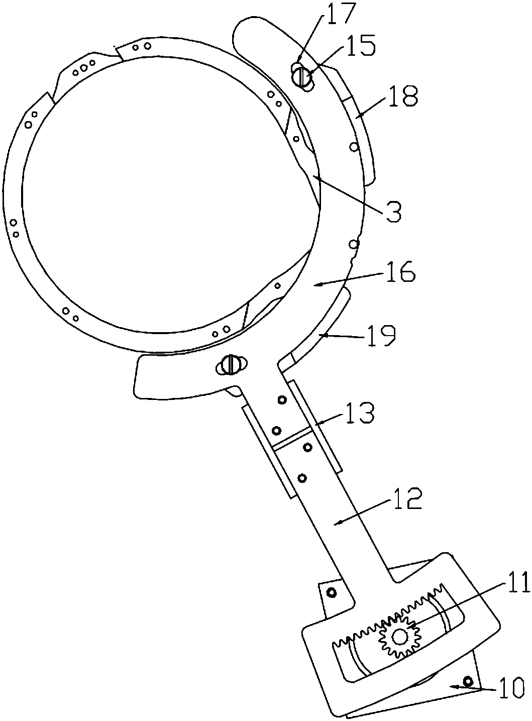 Sinker cap adjusting device for stocking frame