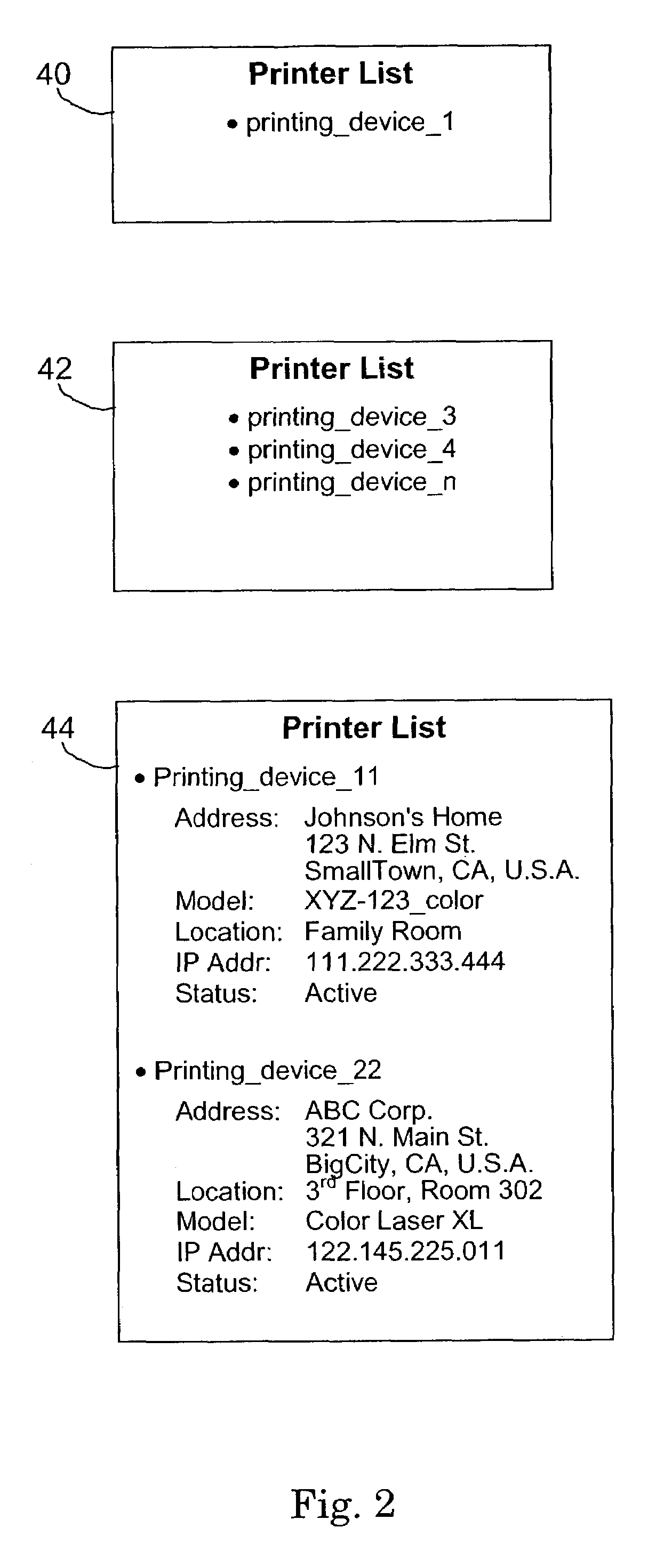 Document sharing service for network printing