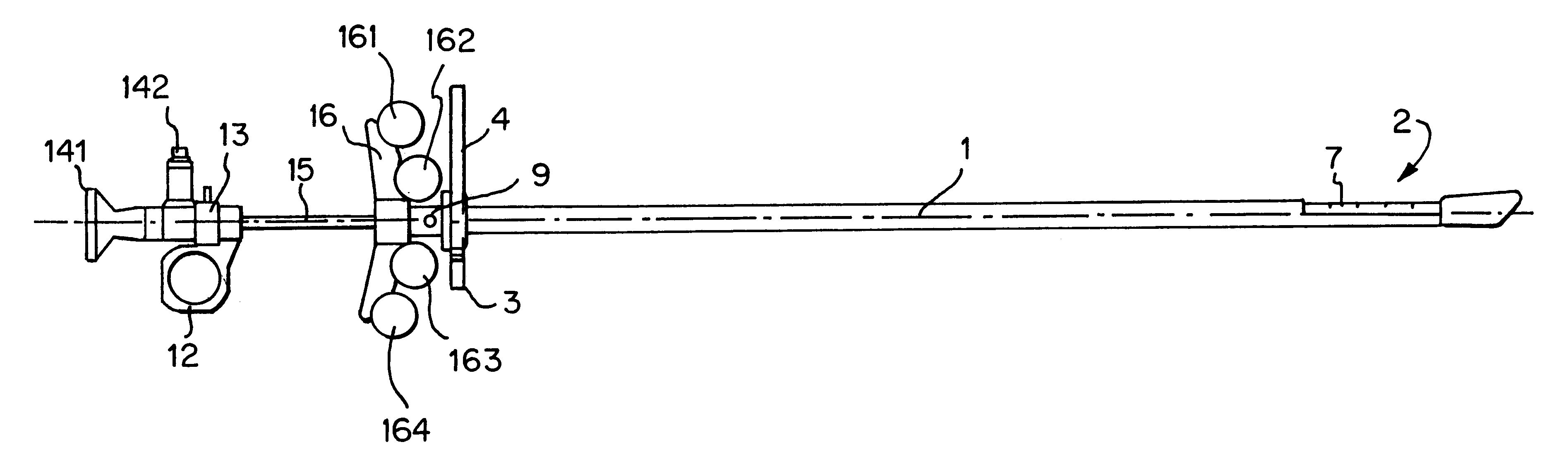 Instrument for severing tissue with HF current