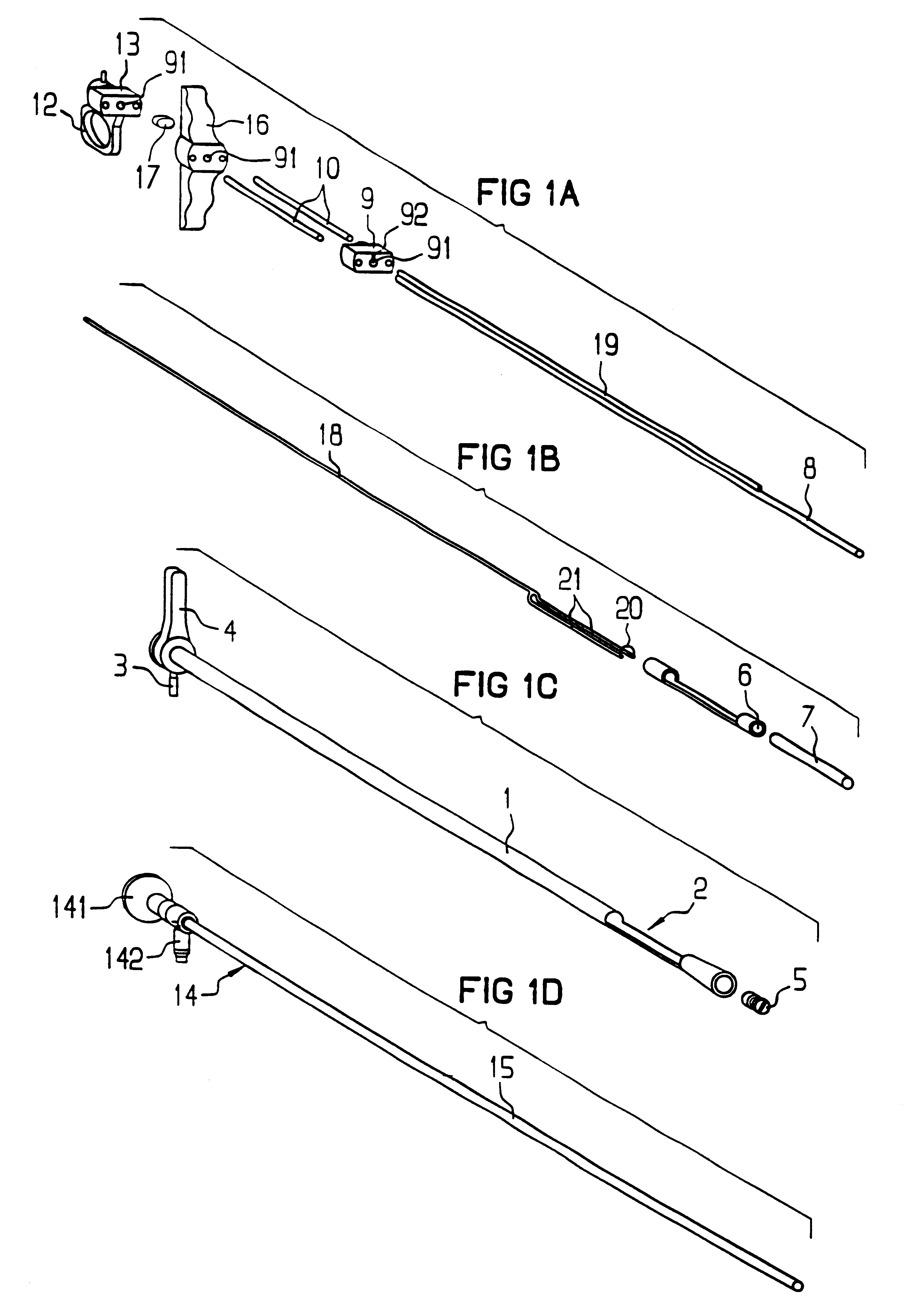 Instrument for severing tissue with HF current