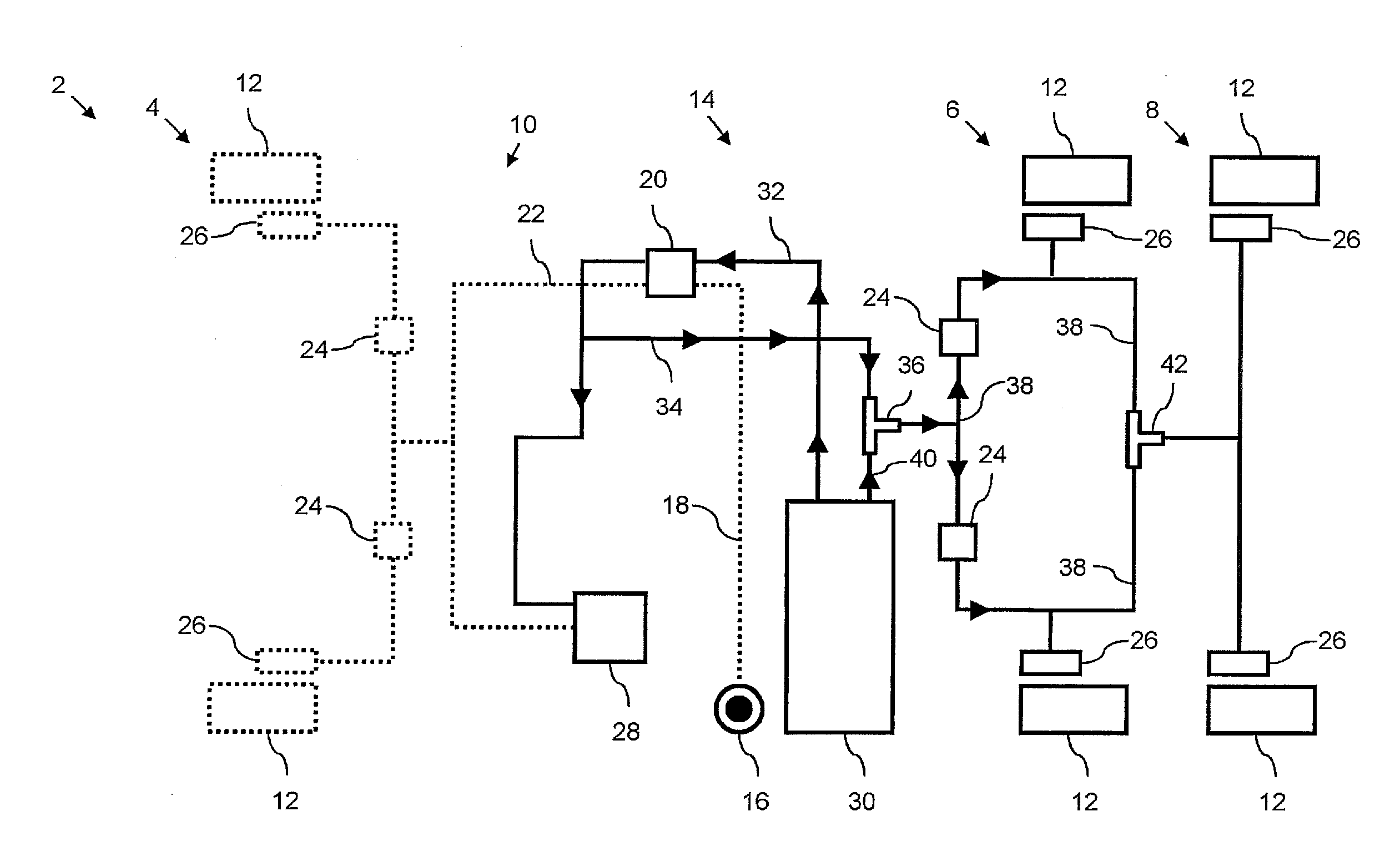 Brake control system for a utility vehicle having a trailer