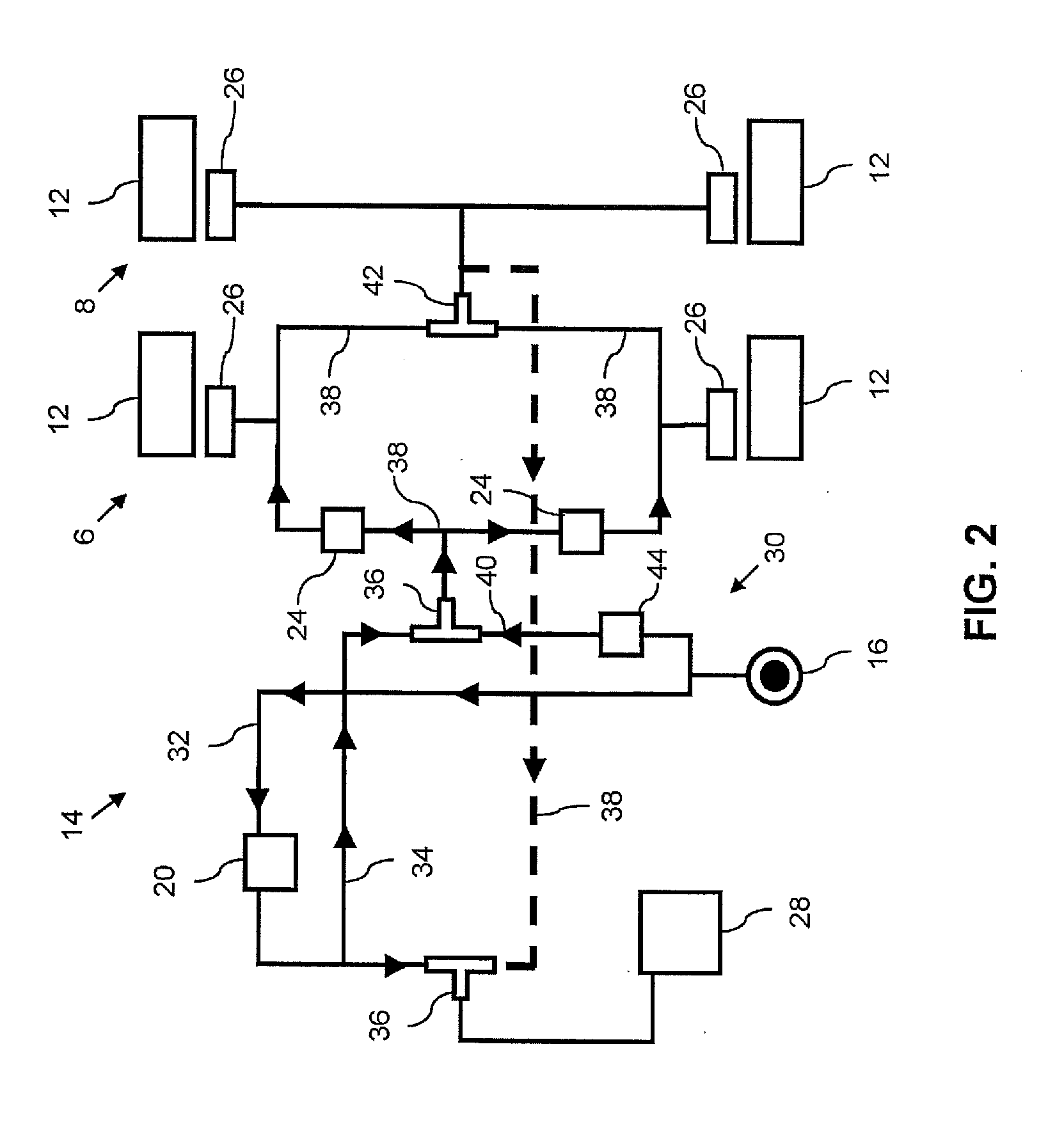 Brake control system for a utility vehicle having a trailer