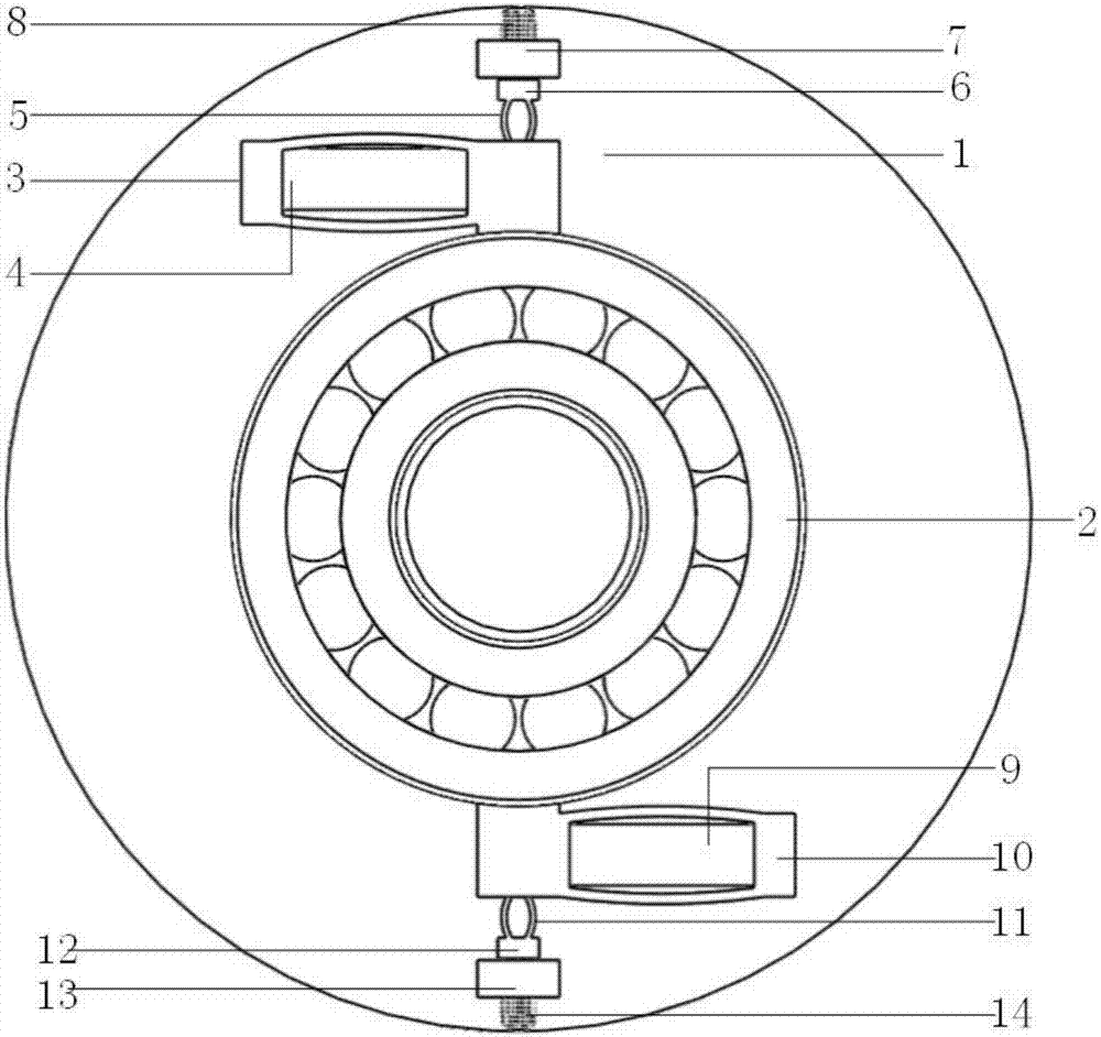 Clamping force-adjustable tangential driving type rotary inertial piezoelectric actuator and method