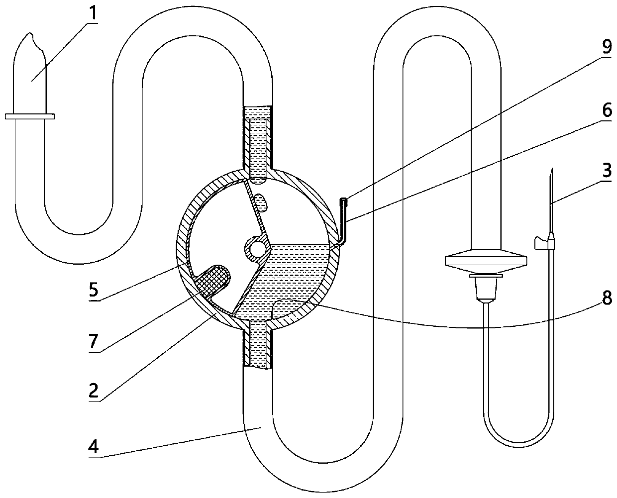 Medical infusion apparatus having function of preventing blood return